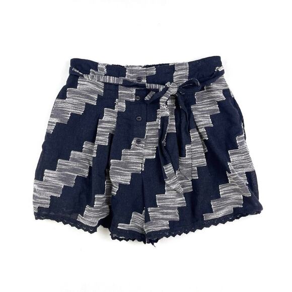 Anthropologie Skies Are Blue Button Front Waist Tie Shorts - Picture 1 of 5